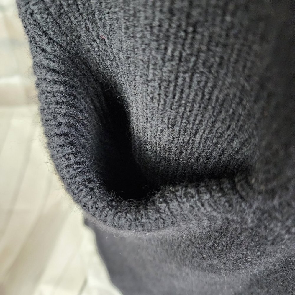 Aritzia Wilfred Olivie Merino Wool Open Front Maxi Vest Black Size Small - Picture 8 of 12